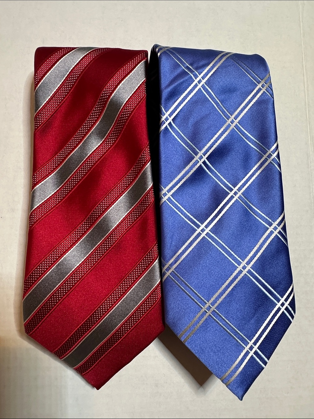Red Stripe and Blue Plaid Tie Set from the Donald J Trump Signature Collection